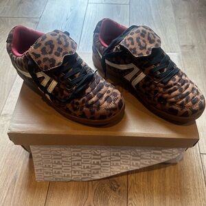 Steve Madden Leopard Print  Sneakers with Black Laces
